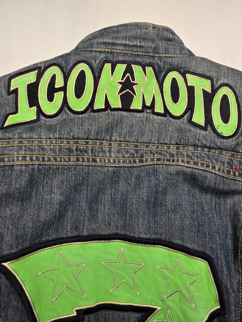 Iconic Legend Denim Motorcycle Jacket with Vip-in Vest